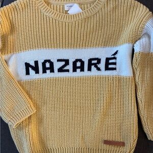 Nazaré Kids Yellow and White Sweater